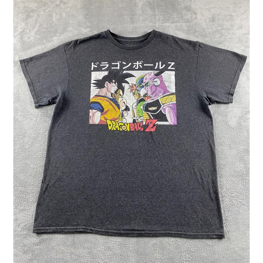 Dragon Ball Z Mens XL Charcoal Grey Goku Vegeta Ginyu Force Graphic T-Shirt